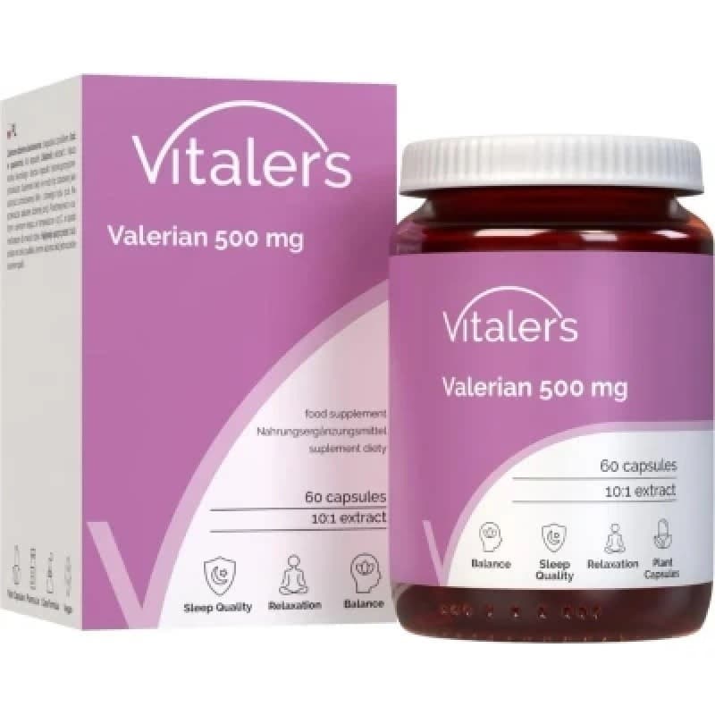 Vitalers - Valerian - 60 capsules – Vitalers förpackning