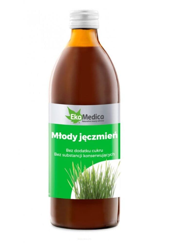 Eka Medica - Young Barley Juice - 500ml – Eka Medica förpackning