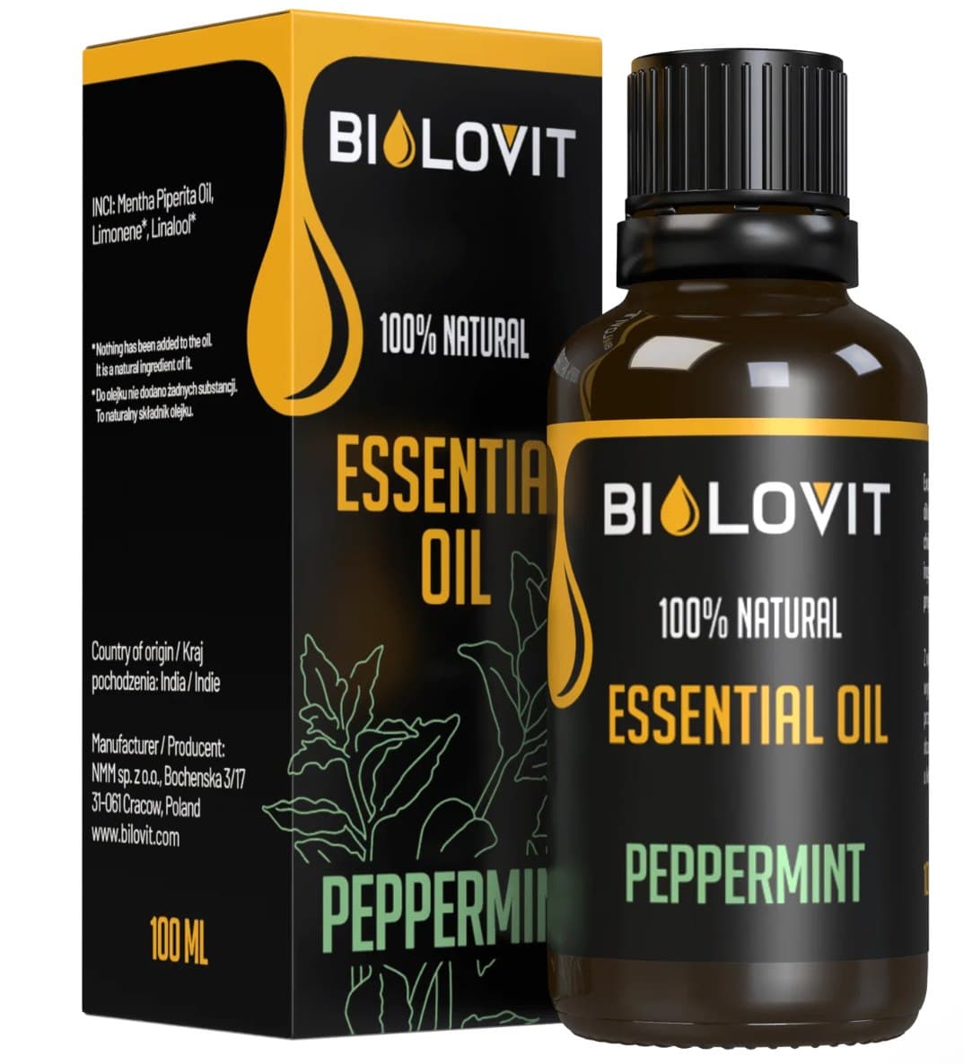 Biolovit - Peppermint Essential Oil – BIOLOVIT förpackning