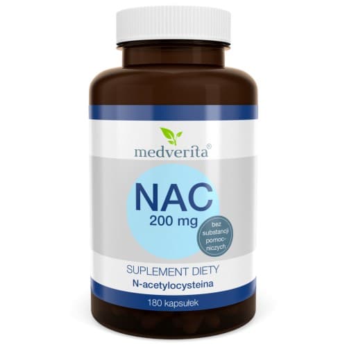 Medverita - NAC - 180 Caps – Medverita förpackning