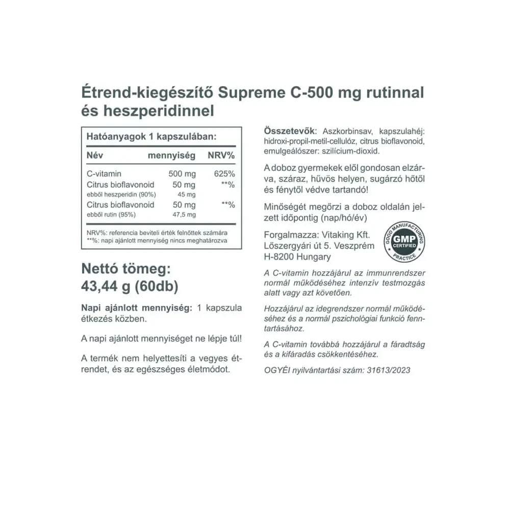 Vitaking - Supreme C-500 - 60 Caps