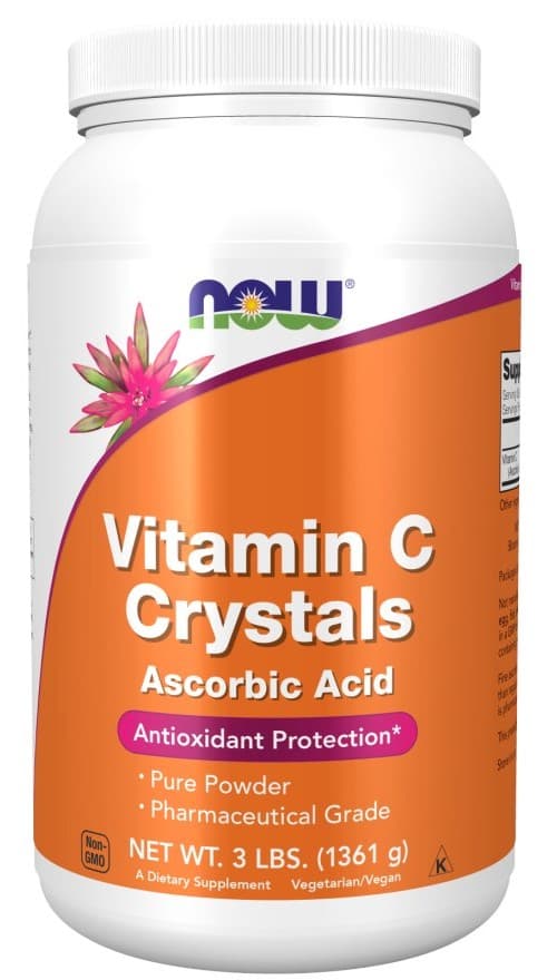 NOW Foods - Vitamin C Crystals - Ascorbic Acid - 1361g – NOW Foods förpackning