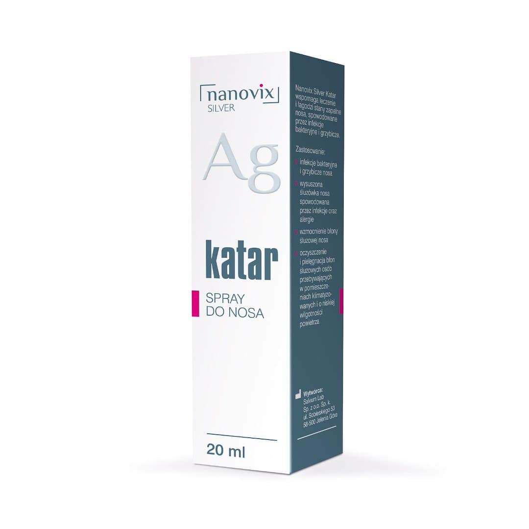 Salvum Lab - NANOVIX Silver Katar spray 20 ml – Salvum Lab förpackning