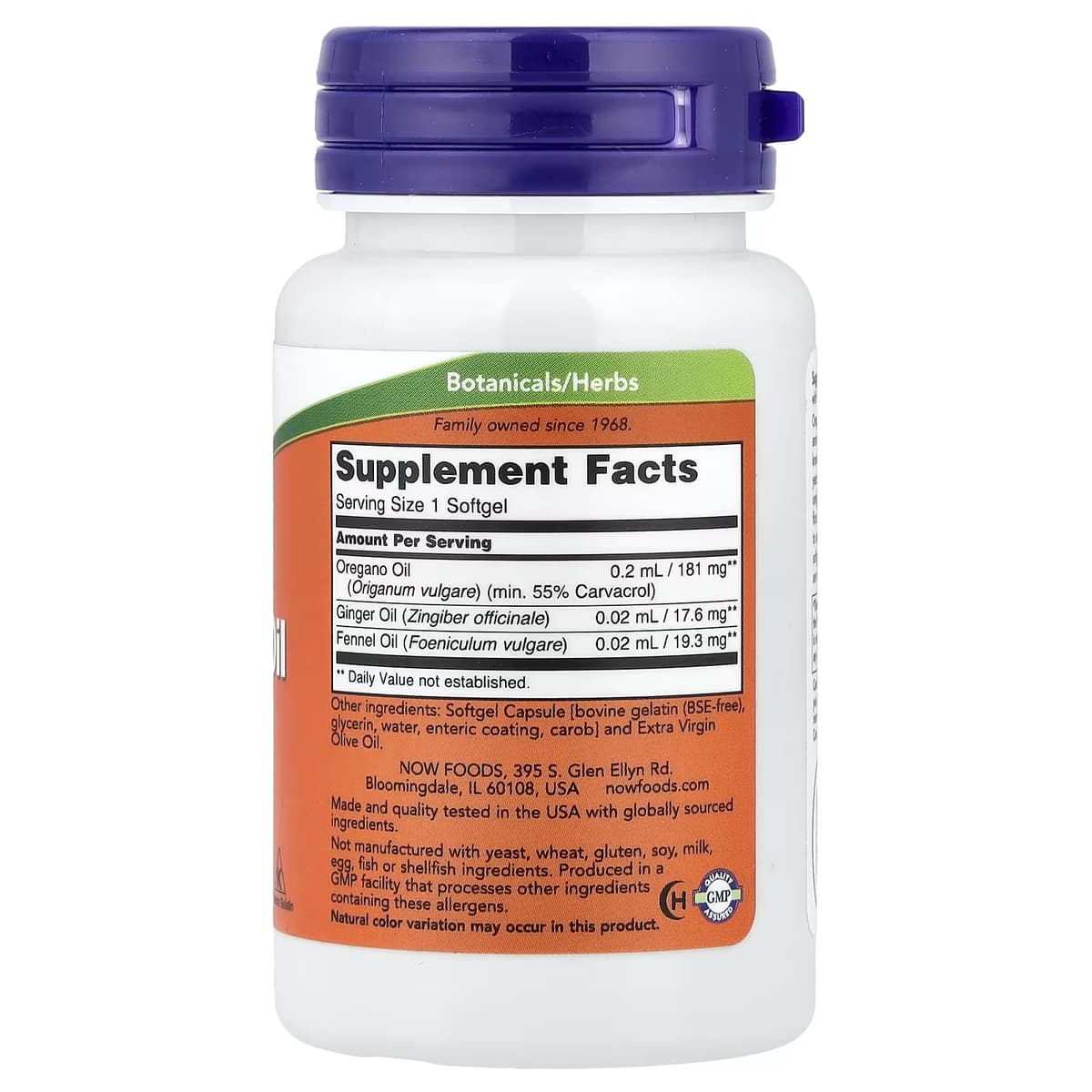 NOW Foods - Oregano Oil - 90 Sgels