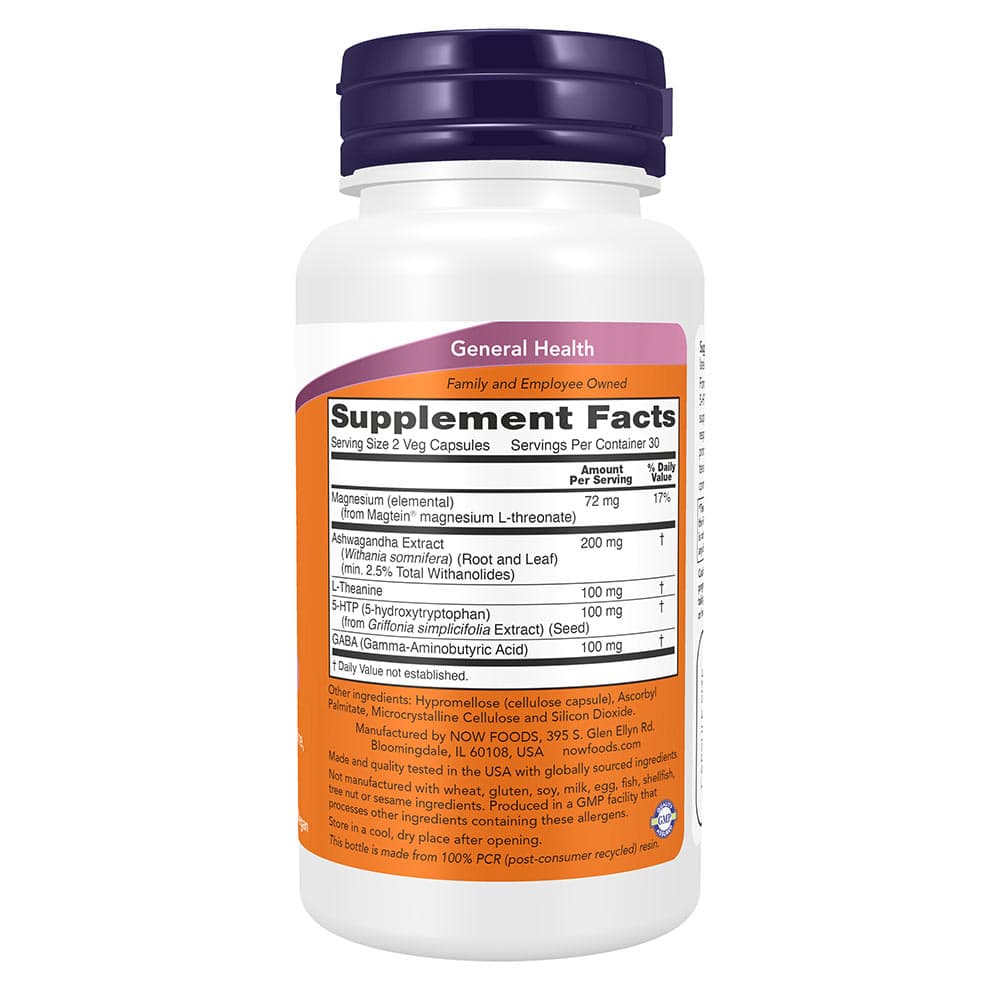 NOW Foods - Magtein® - 60 vegetabiliska kapslar