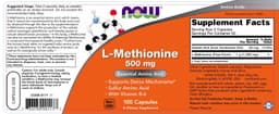 NOW Foods - L-Methionine - 100 Capsules