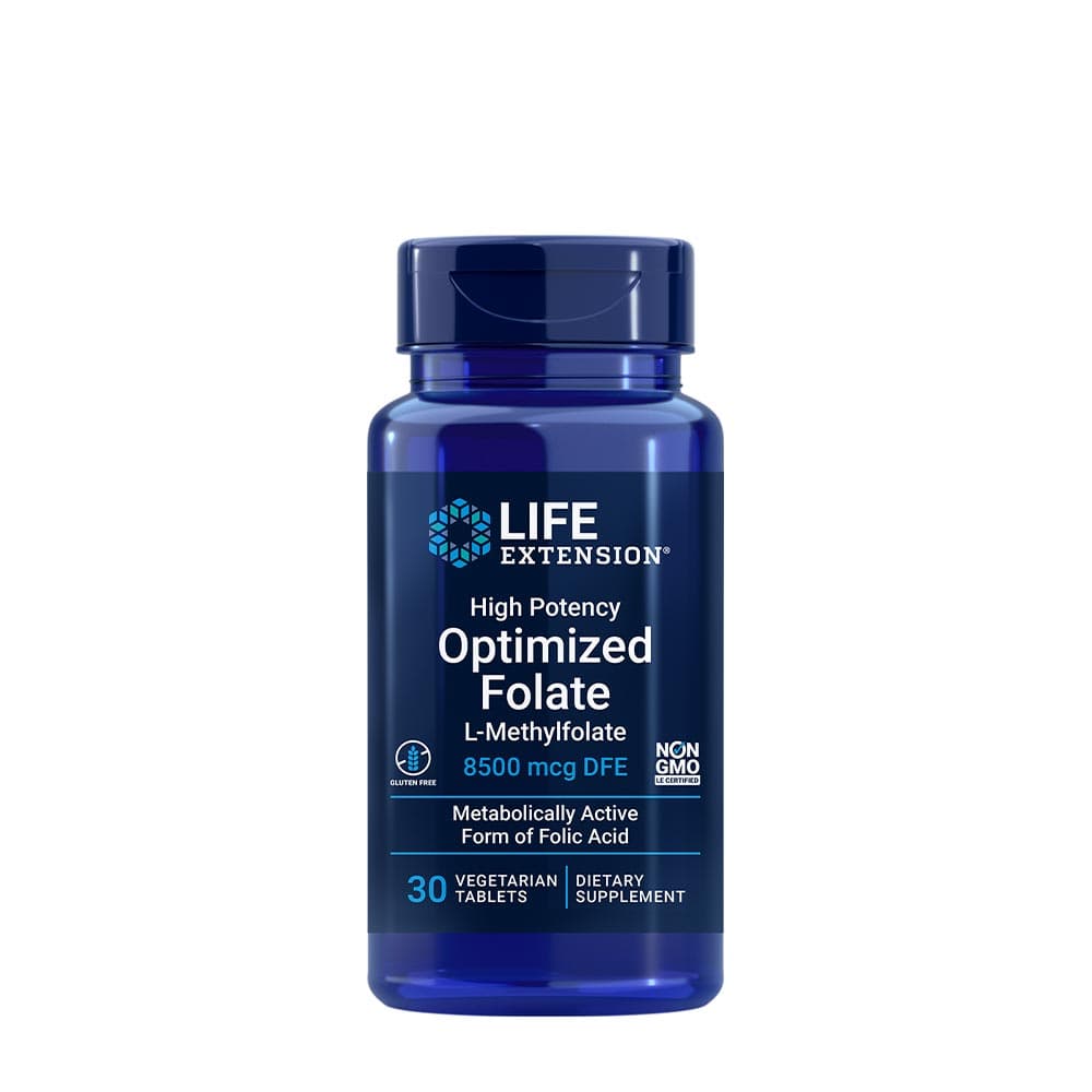 Life Extension - High Potency Optimized Folate - 30 Tabs – Life Extension förpackning