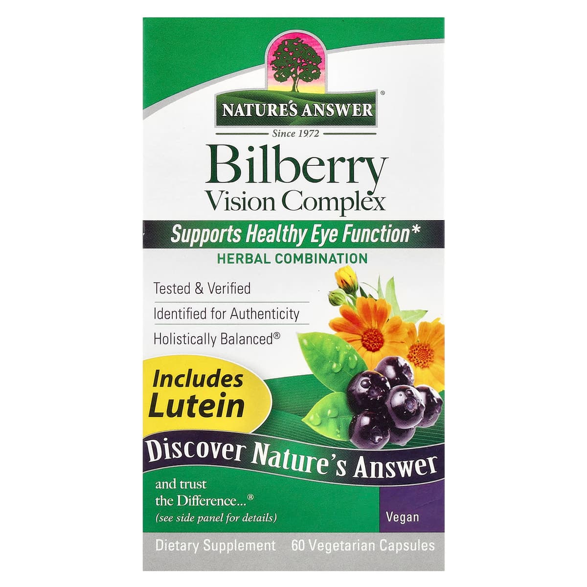Nature'S Answer Bilberry Vision Complex - 60 Vcaps