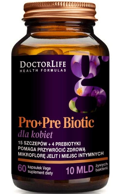 Doctor Life - Pro+Pre Biotic for Women - 60 Caps – Doctor Life förpackning