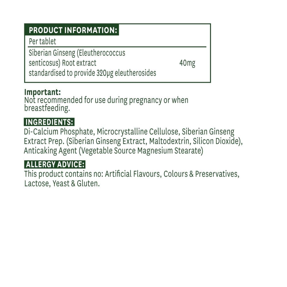 Nature's Aid - Siberian Ginseng Standardized - 400mg