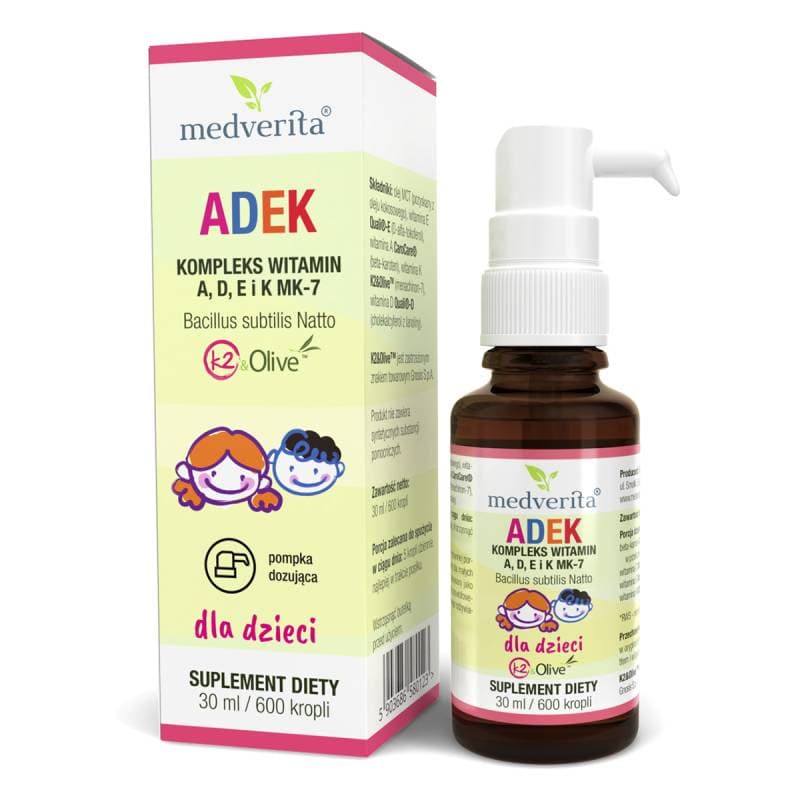 Medverita - ADEK Vitamin Complex A, D, E & K MK-7 – Medverita förpackning
