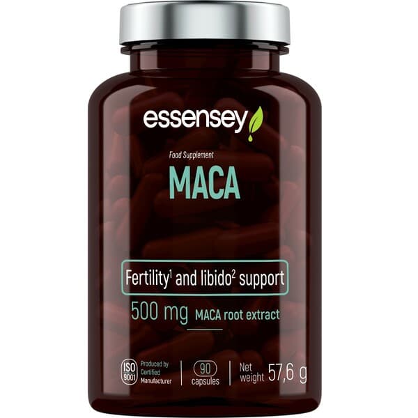 Essensey - Maca - 500mg - 90 Caps – Essensey förpackning