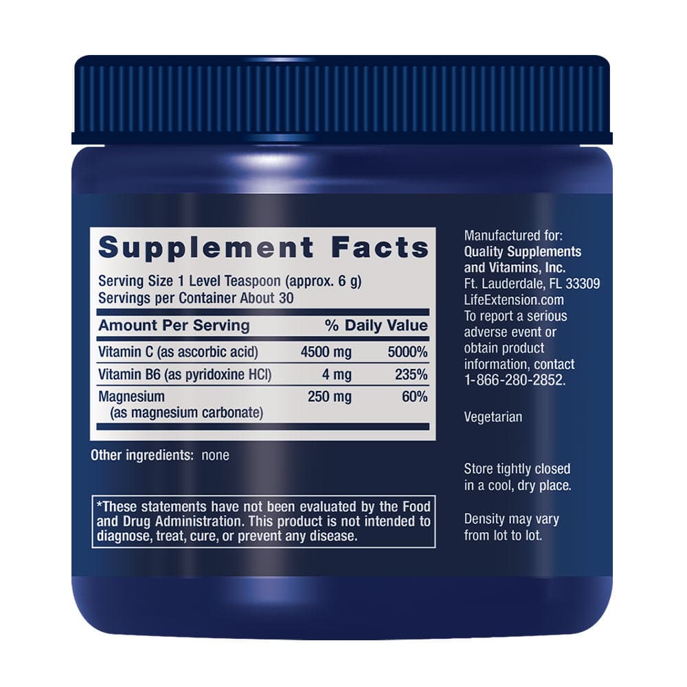 Life Extension - Brusande kristaller med Vitamin C och magnesium - 180 g