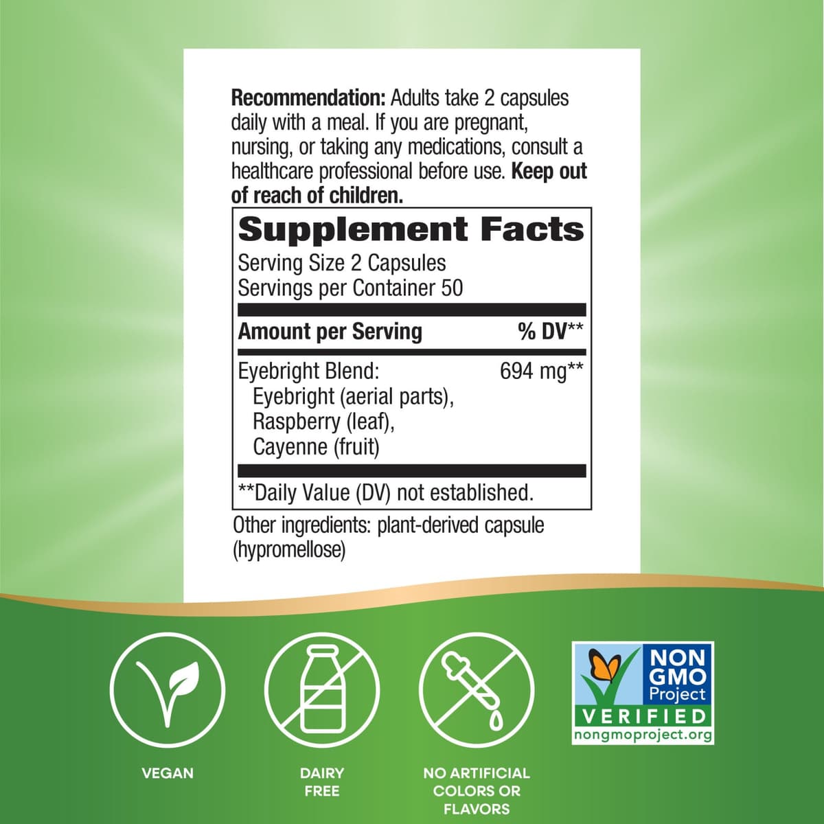 Nature's Way - Eyebright Premium Blend - 100 Caps