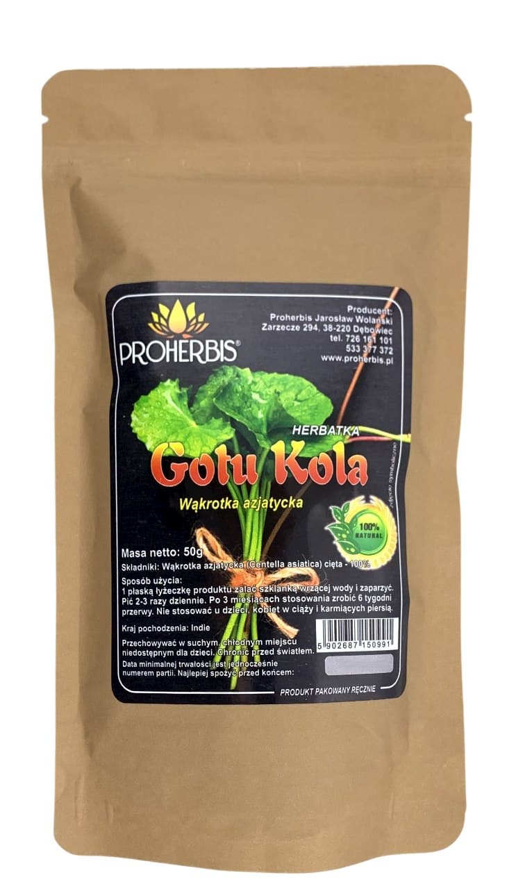Proherbis - Gotu Kola - 50g – Proherbis förpackning