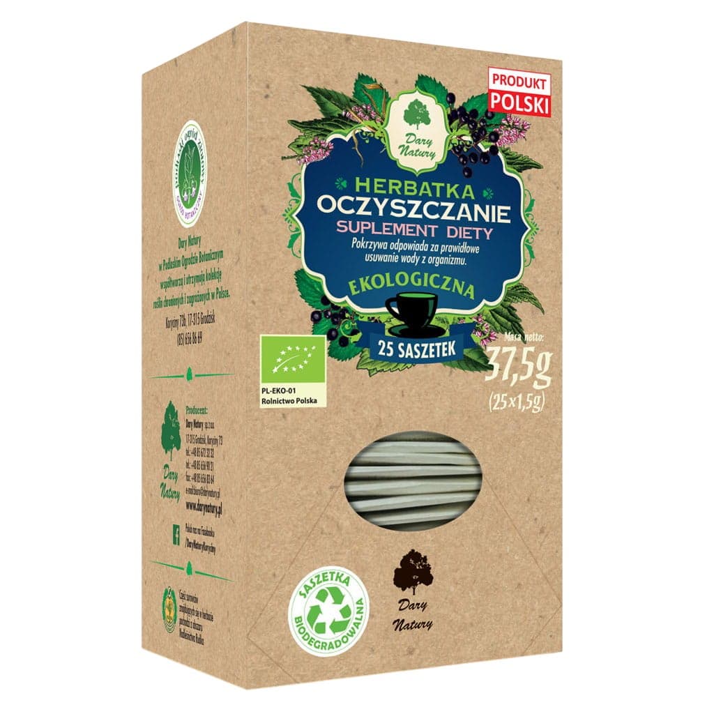 Dary Natury - Organic Cleansing Herbal Tea – Dary Natury förpackning