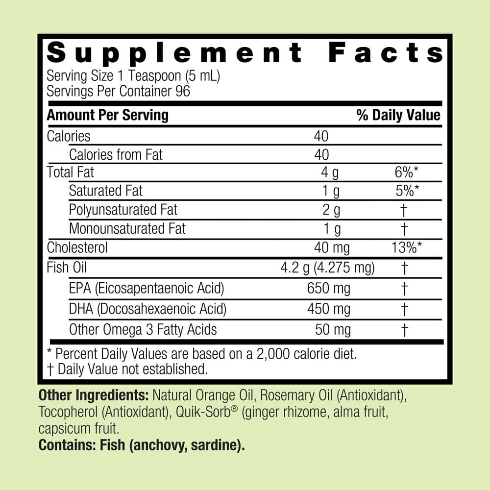 Nature's Answer - Flydende Omega-3 Dybhavs Fiskeolie - 480ml