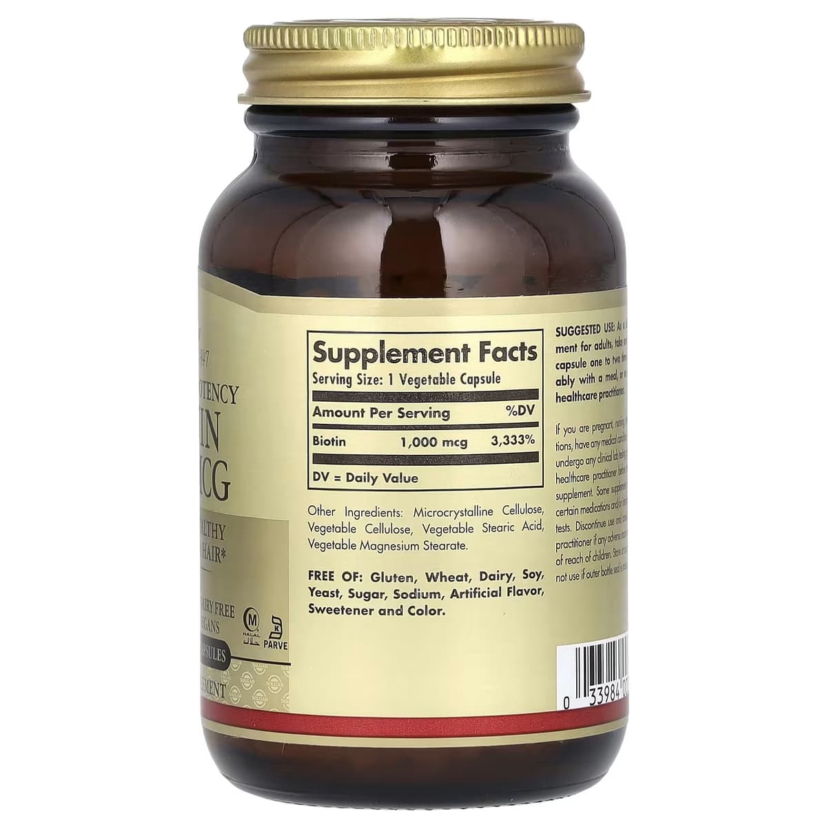 Solgar - Biotin - 1000mcg, 250 Caps