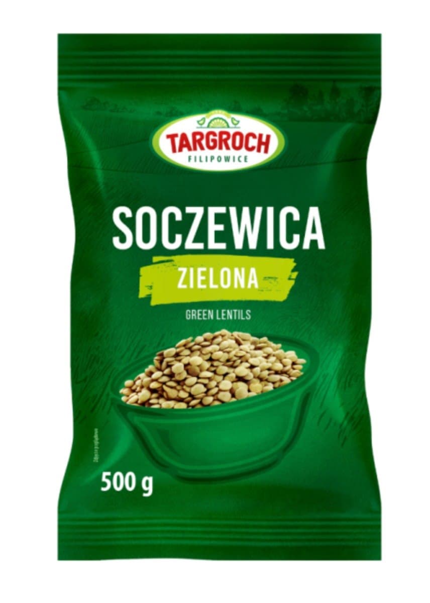 Targroch Soczewica zielona 500 g – Targroch förpackning