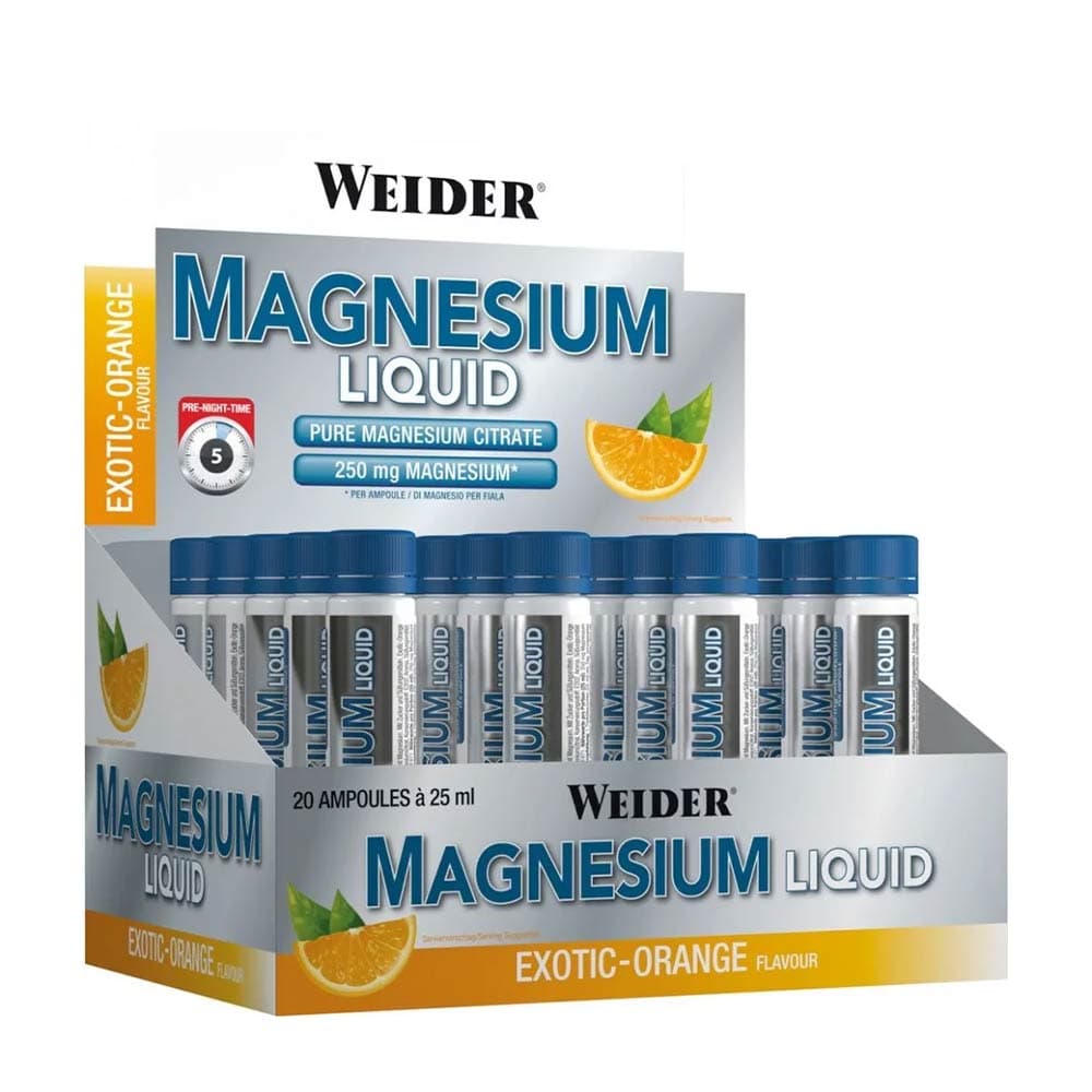 Weider - Magnesium Liquid - 20 x 25ml – Weider förpackning