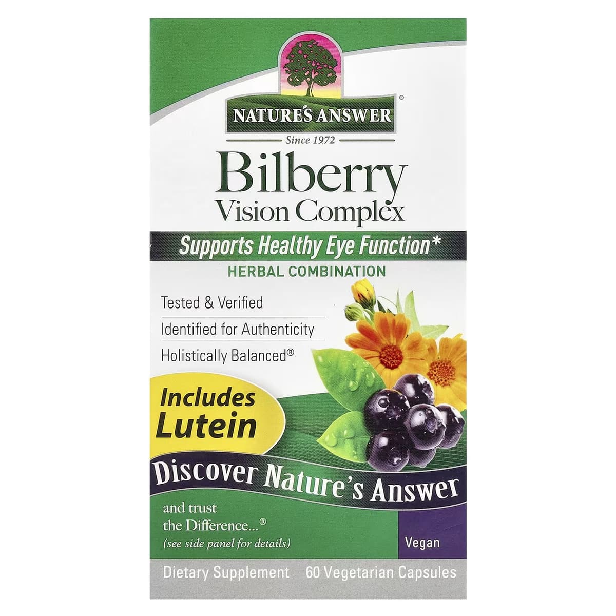 Nature'S Answer Bilberry Vision Complex - 60 Vcaps