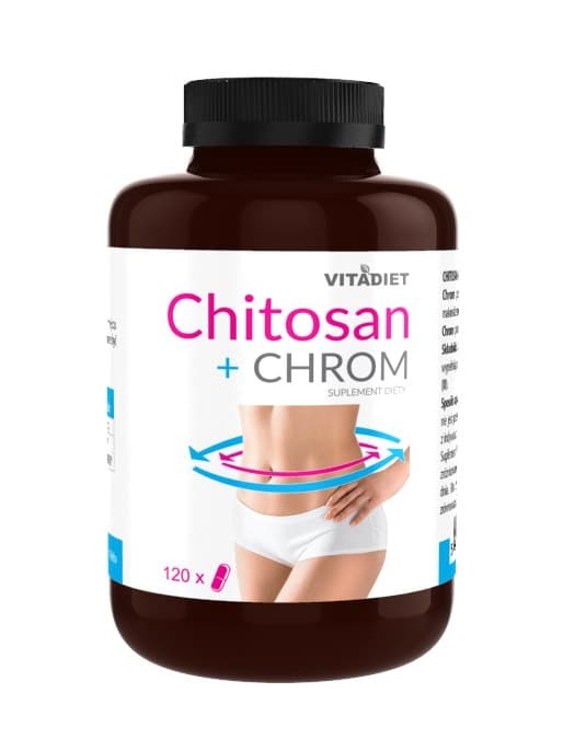 VITADIET - Chitosan + Chrom - 120 Caps – VitaDiet förpackning