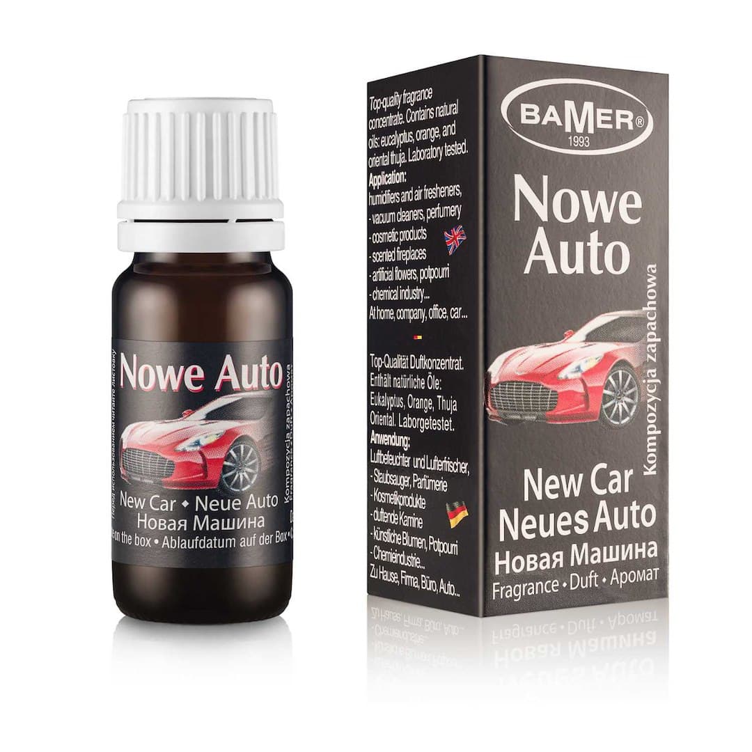 BAMER kompozycja zapachowa nowe auto 7 ml – BAMER förpackning