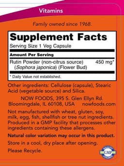 NOW Foods - Rutin - 100 Veg Capsules