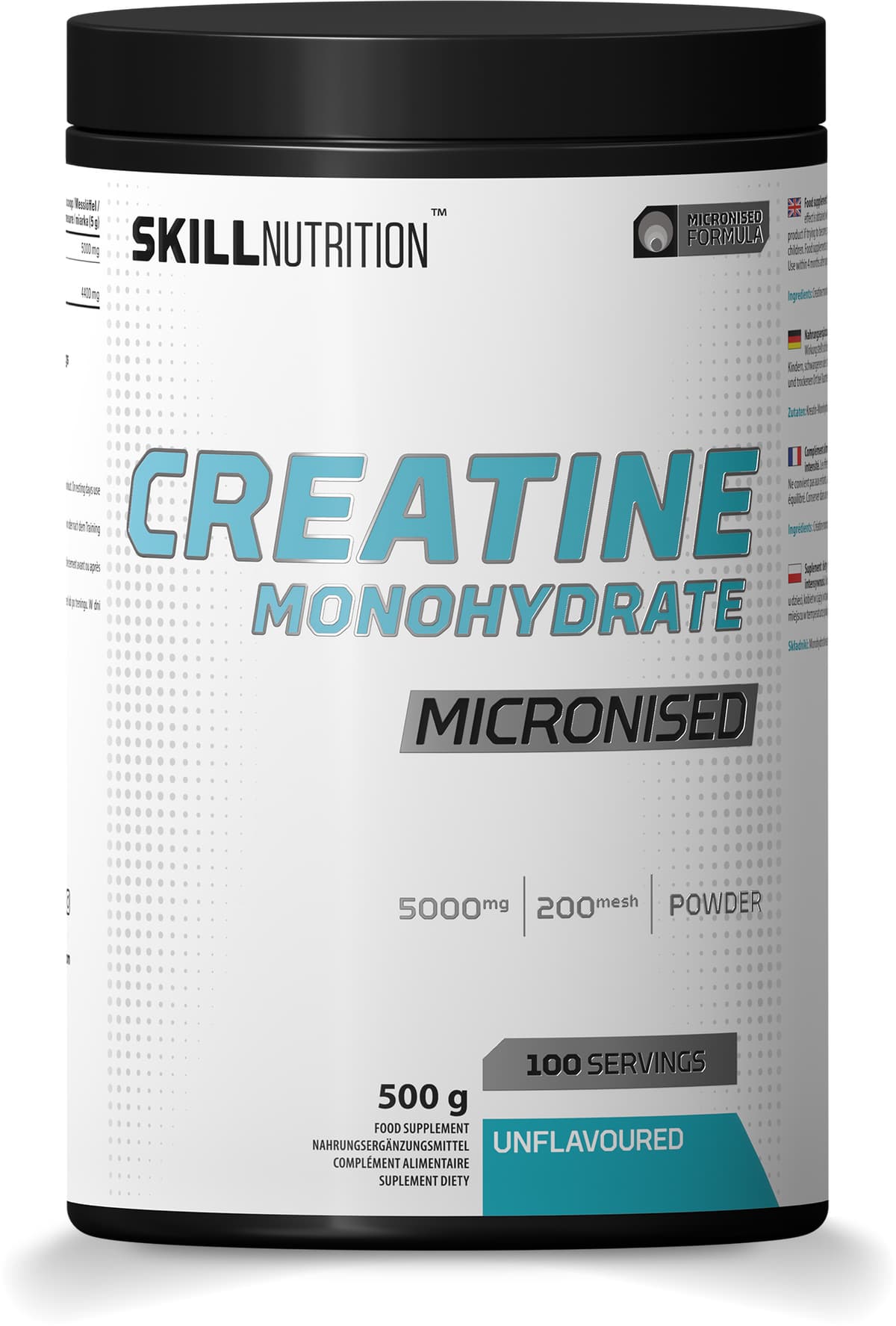 Skill Nutrition - Micronized Creatine Monohydrate – Skill Nutrition förpackning
