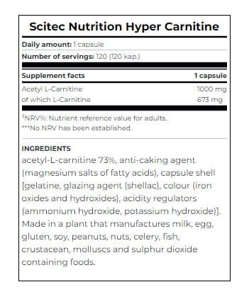 Scitec Nutrition - Hyper Carnitine - 120 Caps