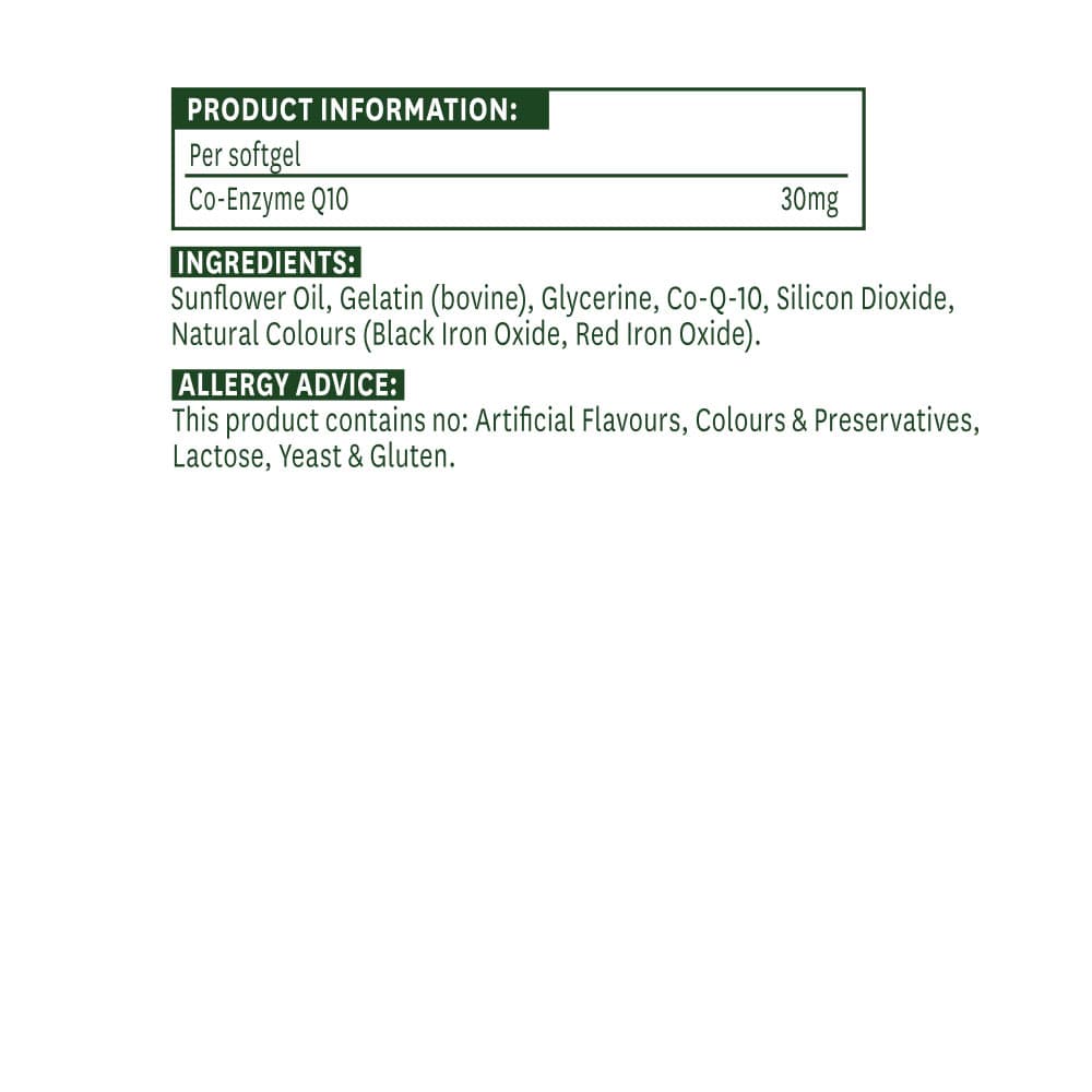 Nature's Aid - Co-Enzyme Q10 - 30 Sgels