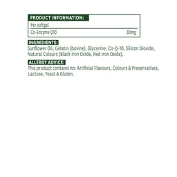 Natures Aid - Co-Enzyme Q10 - 30 Sgels