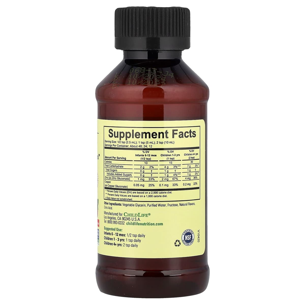 Child Life - Zinc Plus, Natural Mango Strawberry - 118ml.