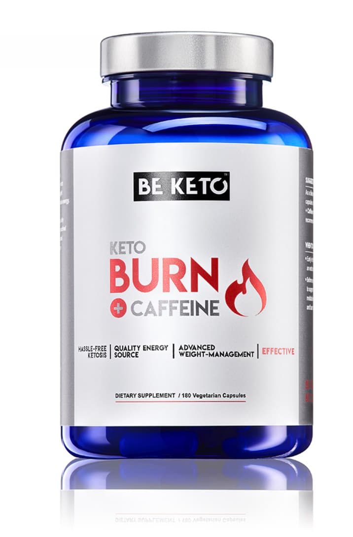 Be Keto - Keto Burn + Caffeine - 180 Caps – BE KETO förpackning