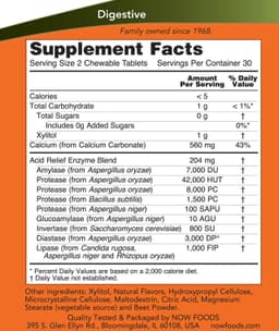 NOW Foods - Acid Relief With Enzymes - 60 Gummies