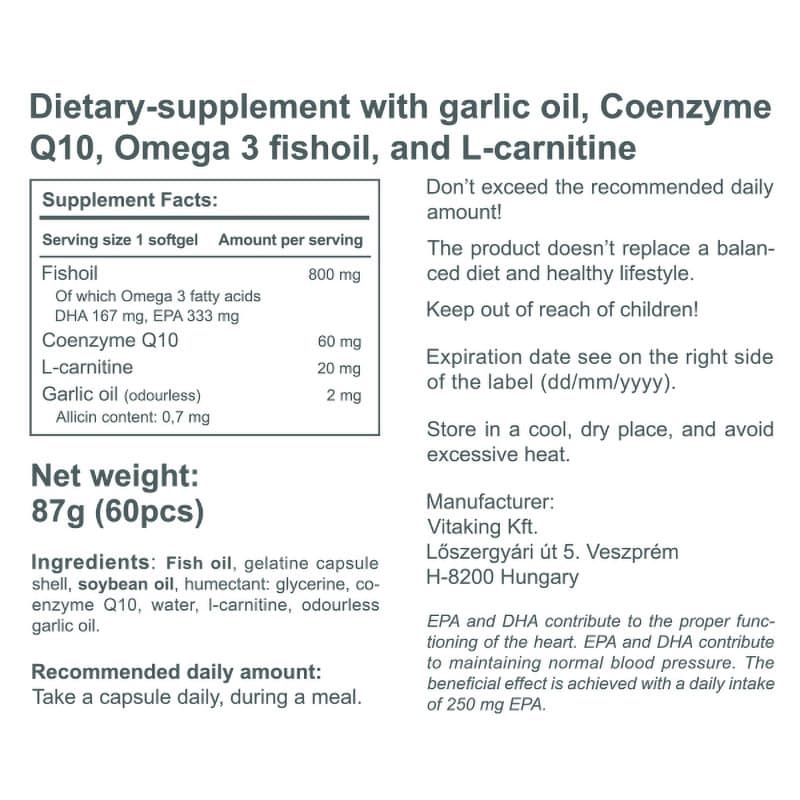 Vitaking - Cardiolic - 60 Gelcapsules
