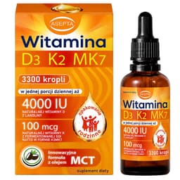 Asepta - Vitamin D3+K2 MK7 Forte