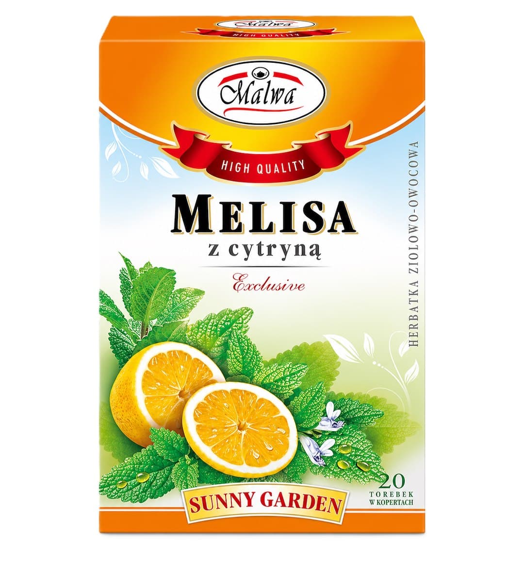 Malwa - Melissa With Lemon - 20 Filtry (Tea Bags) - 30g – Malwa förpackning