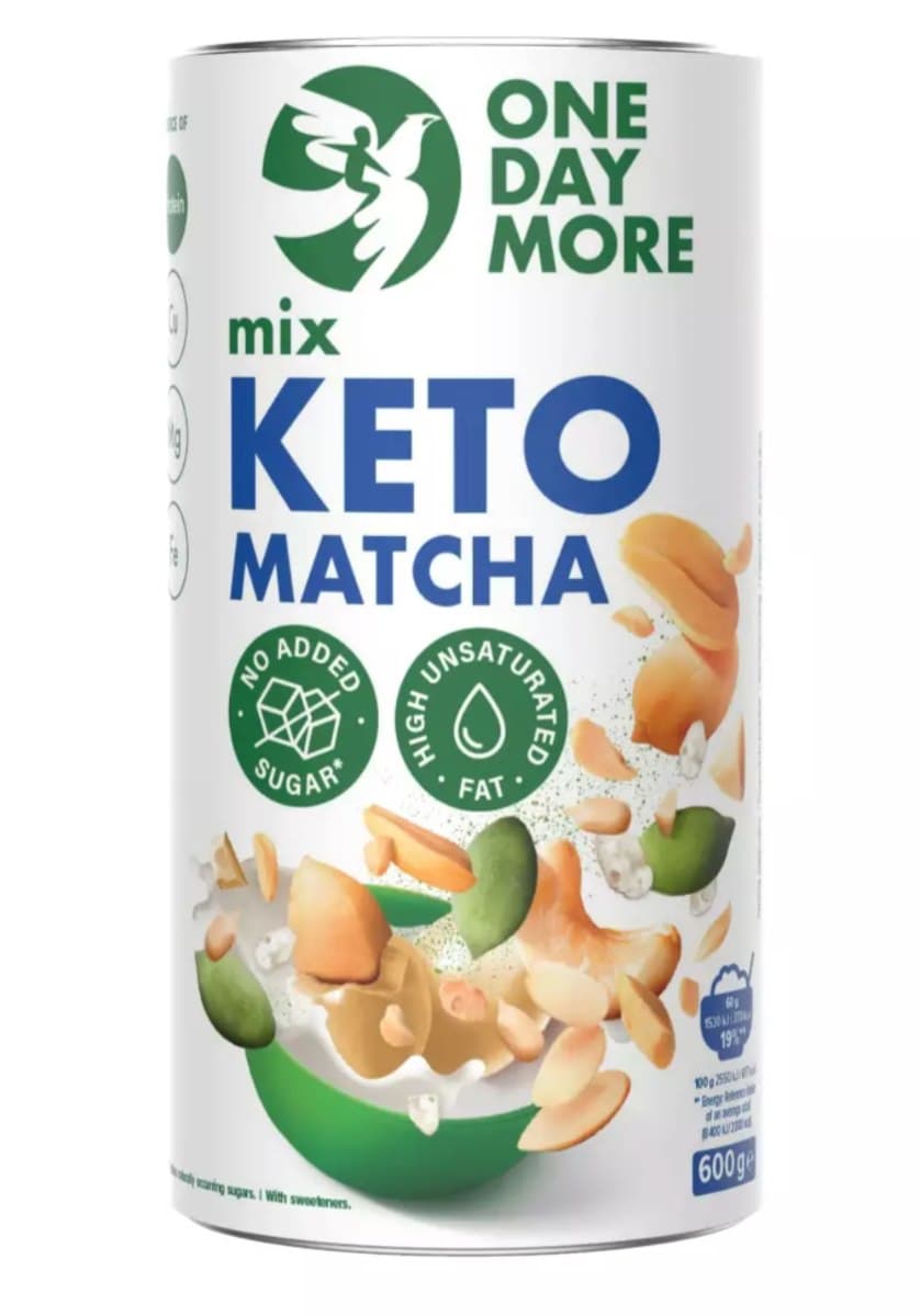 ONE DAY MORE - ONEDAYMORE Keto Matcha 600g – One Day More förpackning
