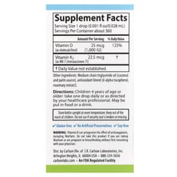 Carlson Labs - Kids Super Daily D3 + K2 - 10ml