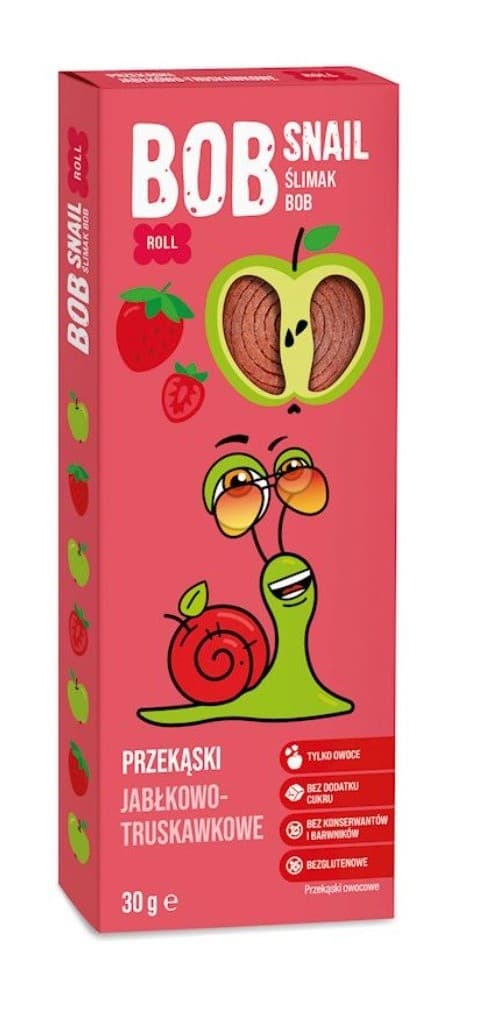 B.O.B SNAIL - Fruit Snack Roll Apple-Strawberry - 30g