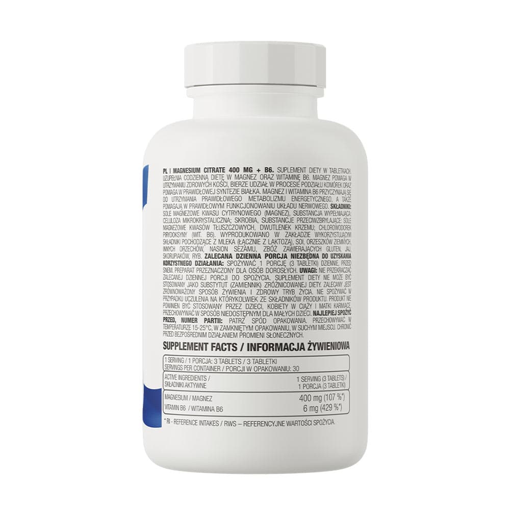 OstroVit - Magnesium Citrate 400 mg + B6