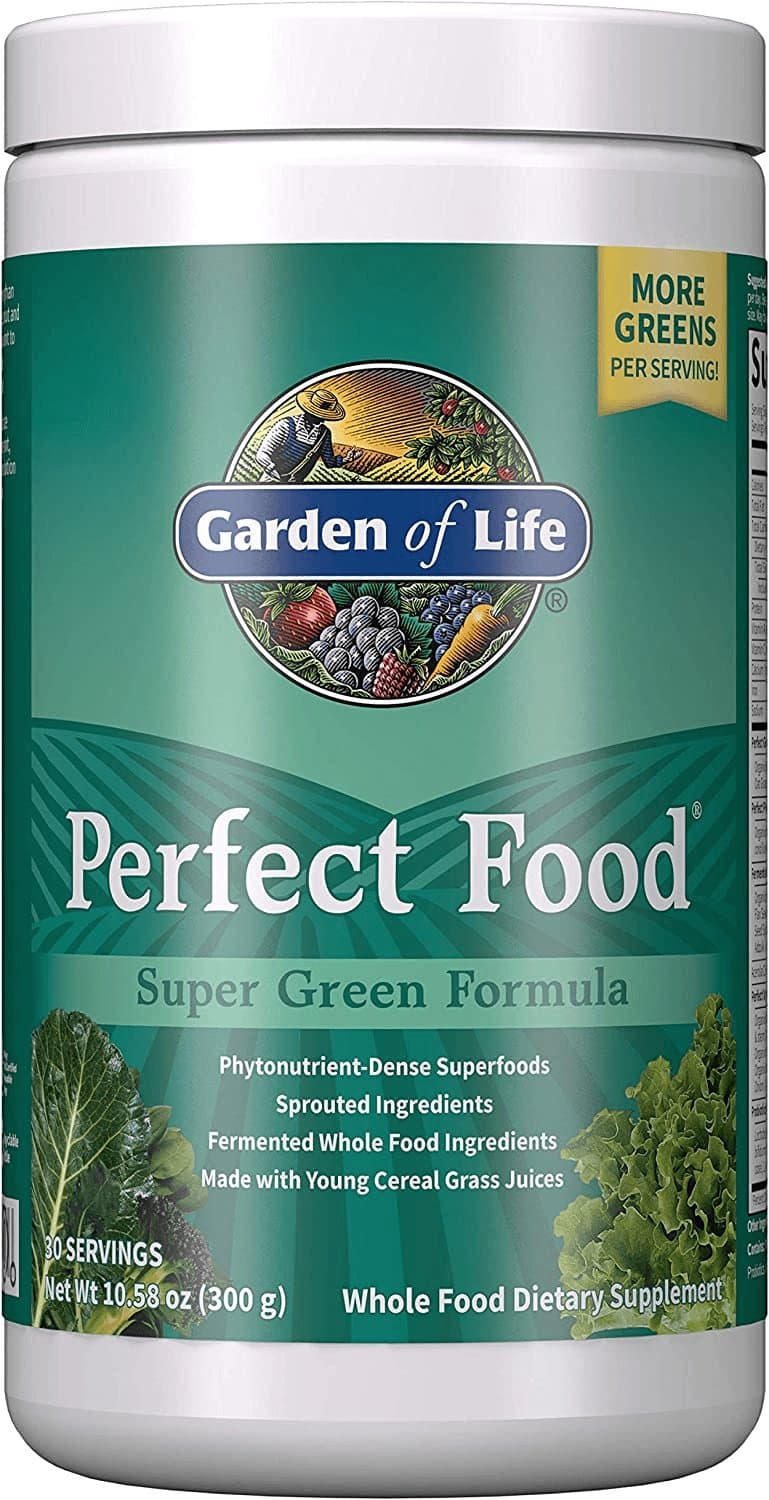 Garden of Life - Perfect Food Super Green Formula - 300g (KORT DATUM 2026-09-30) – Garden Of Life förpackning