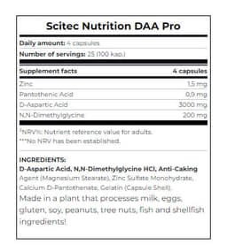Scitec Nutrition - DAA Pro - 100 Caps