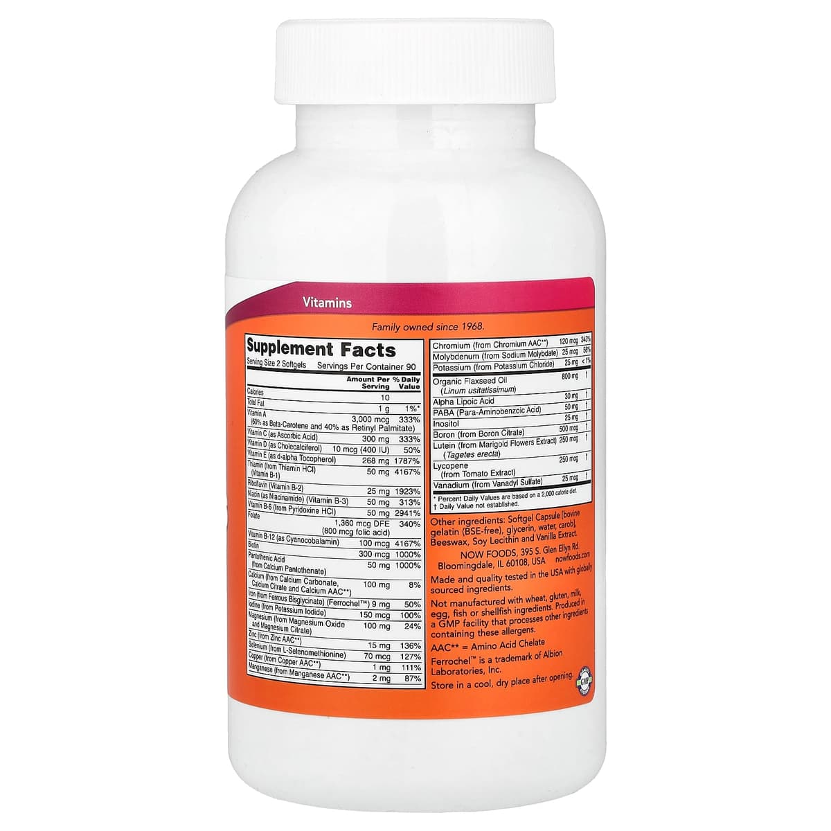 NOW Foods - Liquid Multi Gels - 180 Sgels