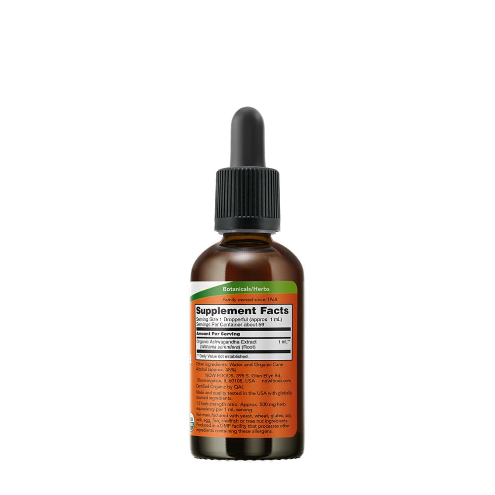 NOW Foods - Organic Ashwagandha Extract Liquid - 59ml