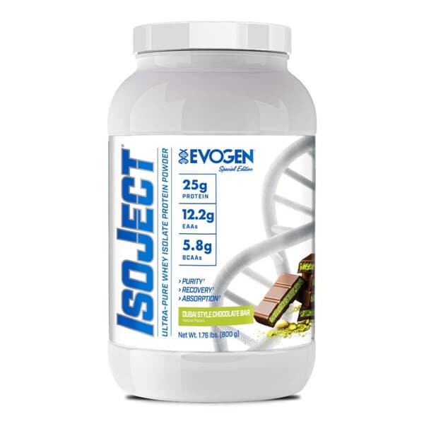 Evogen - Isoject, Dubai Style Chocolate Bar - 800g – Evogen förpackning