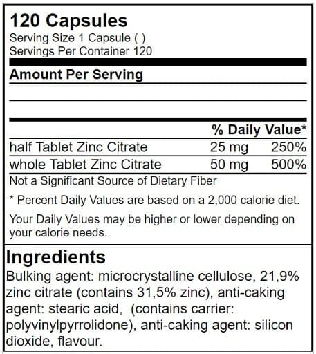 GN Genetic Nutrition - Zinkcitrat - 120 tabletter – GN Genetic Nutrition förpackning