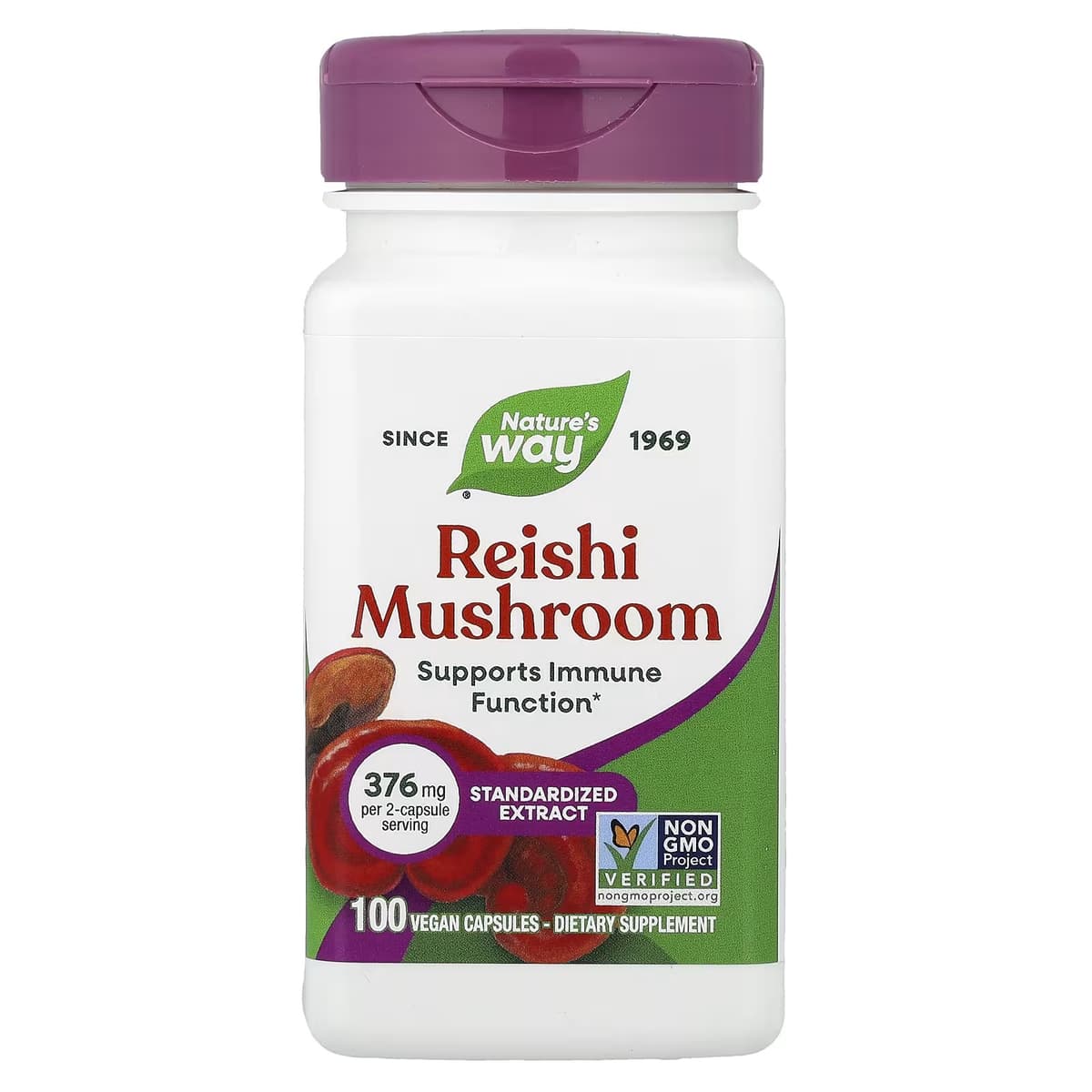 Nature'S Way - Reishi Mushroom - 100 Vcaps
