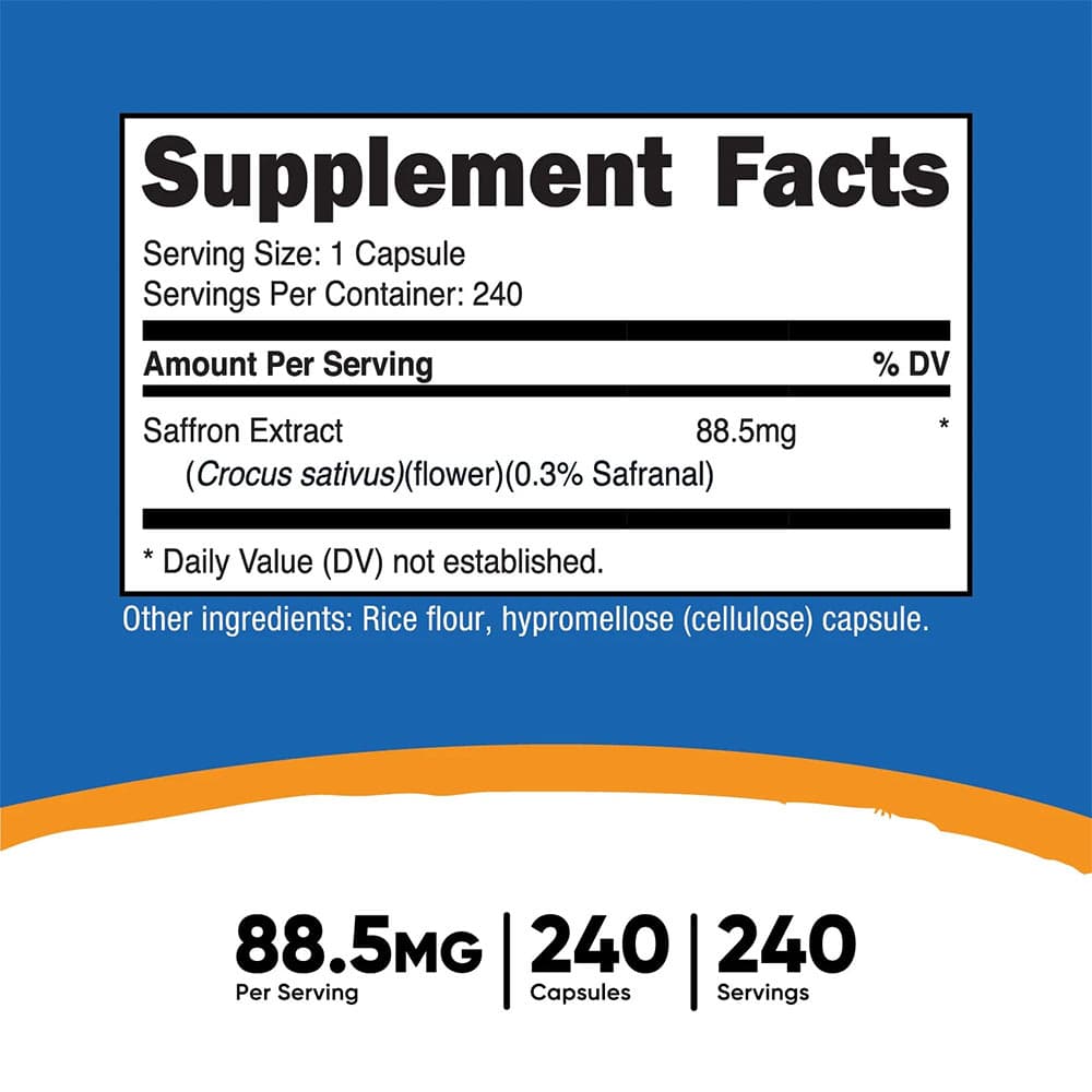 Nutricost - Saffron - 240 Caps